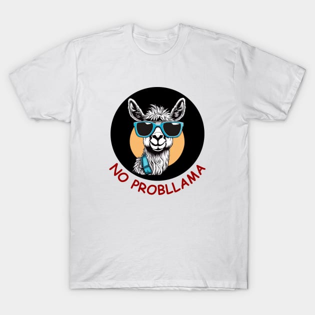 No Probllama  | Llama Pun T-Shirt by Allthingspunny